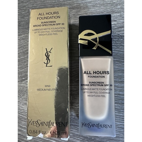 YSL Yves Saint Laurent All Hours Matte Foundation Full Size - MN9 MEDIUM NEUTRAL - Picture 1 of 1